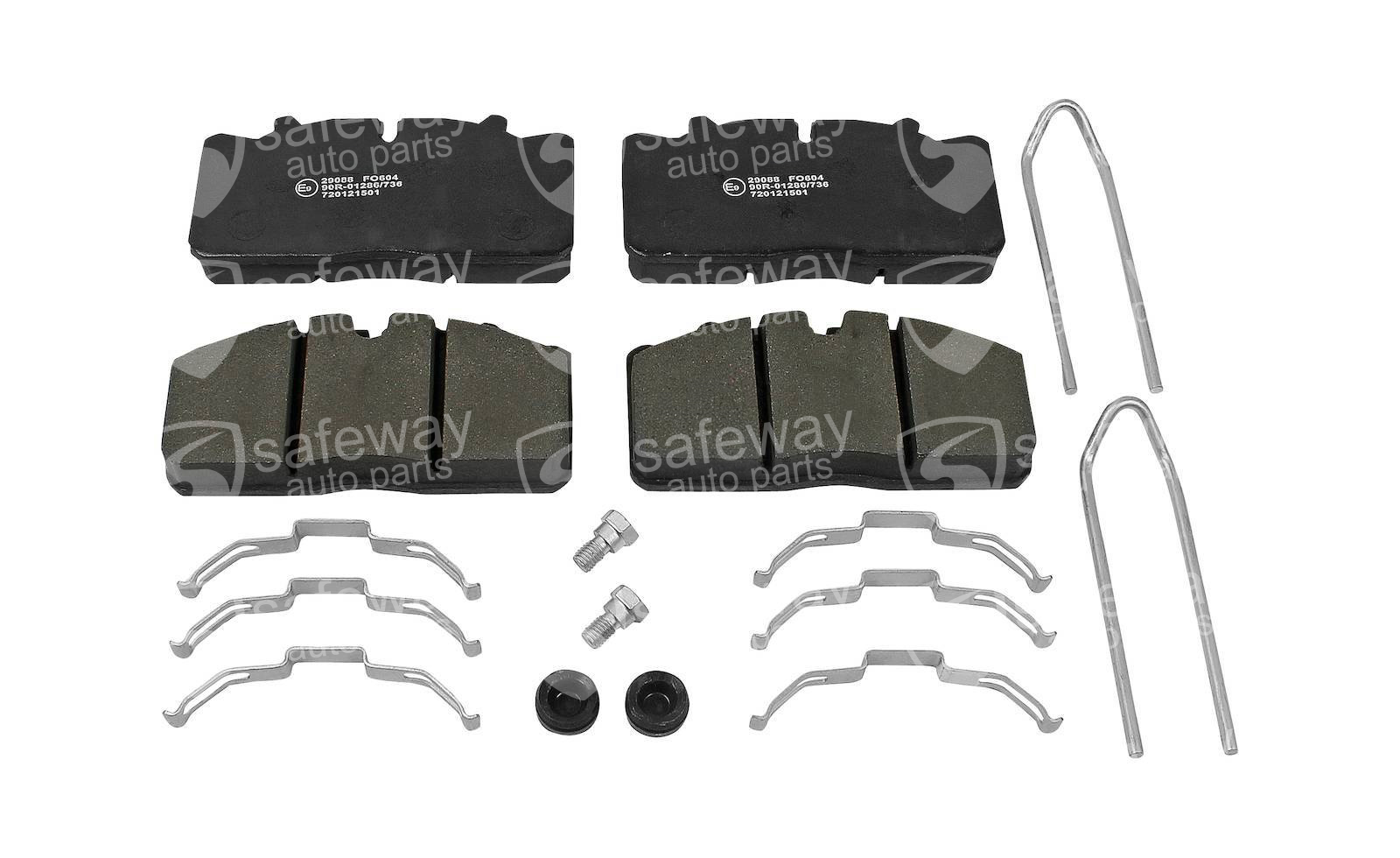 Kit, Brake Disc Pad
Without E Mark, 4 pcs. Brake Pad and
Accessory